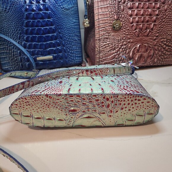 NWT Brahmin Katie Blue Assorted Melbourne Leather crossbody bag - Picture 4 of 7